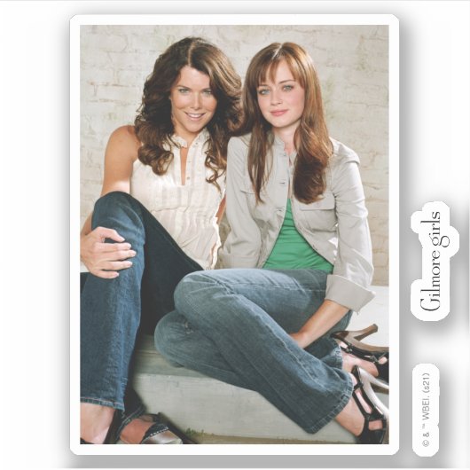 Sticker Portrait de Lorelai et Rory assis (Devant)