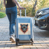 Sticker Portrait de panthère avec des éléments abstraits d (Valise Insitu)
