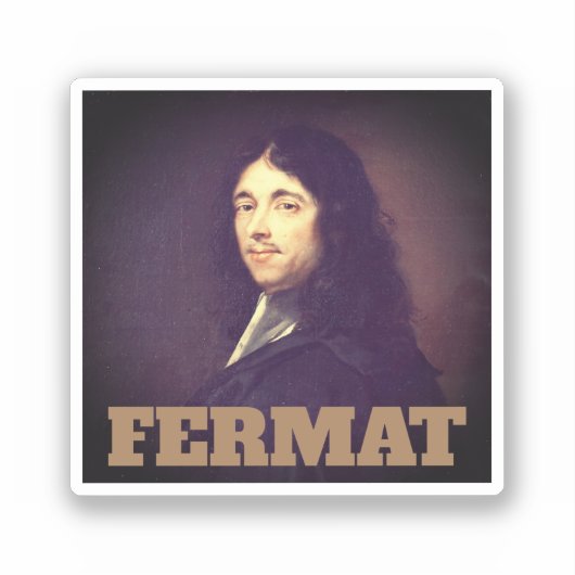 Sticker Portrait de Pierre de Fermat (Recto)