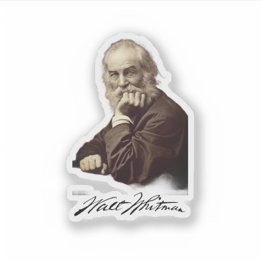 Sticker Portrait de Walt Whitman (Devant)