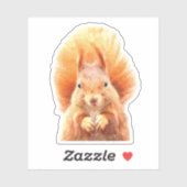 Sticker Portrait d'écureuil (Feuille)