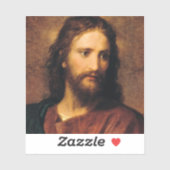 Sticker Portrait du Christ par Heinrich Hofmann (Feuille)