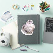 Sticker Portrait d'un Faucon Saker curieux (Couverture iPad)