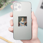 Sticker Portrait et citation de Jane Austen (Téléphone)