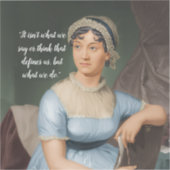 Sticker Portrait et citation de Jane Austen (Recto)