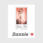 Sticker Portrait et signature de Nellie Bly (Feuille)