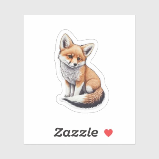 Sticker Portrait Fox (Feuille)
