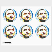 Sticker Portrait OBAMA PAR ROBERT Logo FLORIO (Feuille)