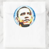 Sticker Portrait OBAMA PAR ROBERT Logo FLORIO (Sac)