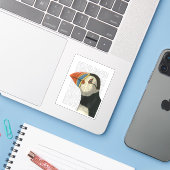 Sticker Portrait Puffin (Ordinateur portable avec iPhone)