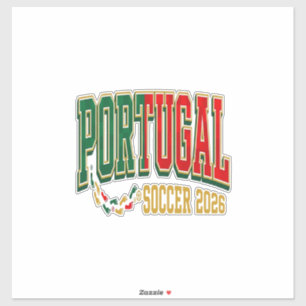 Sticker Portugal Football 2026 Football Gras Pays Typograp