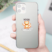 Sticker Pose de Yoga de chat - Drôle Yoga (Téléphone)