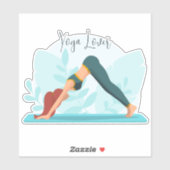 Sticker Pose de Yoga de Chien - Conception personnalisée m (Feuille)