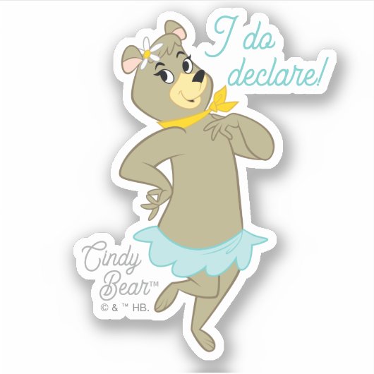 Sticker Pose Joueuse de Cindy Bear (Devant)