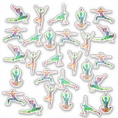 Sticker Poses de yoga (Devant)