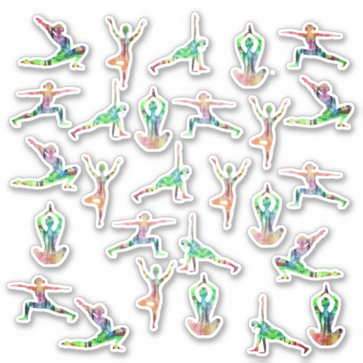 Sticker Poses de yoga (Devant)
