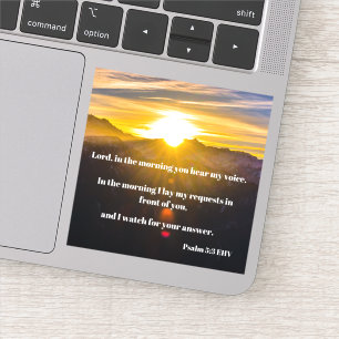 Sticker Posez Mes Inquiétudes Devant Dieu Psaume 5:3 Bible