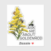 Sticker Posez-moi des questions sur Goldenrod et Pollinisa (Feuille)