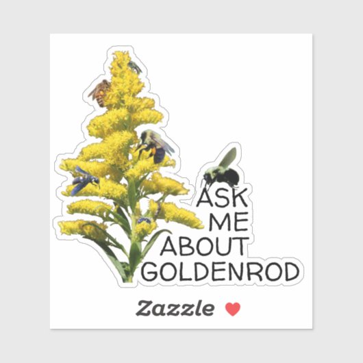 Sticker Posez-moi des questions sur Goldenrod et Pollinisa (Feuille)