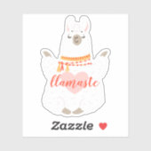 Sticker Position de yoga Llamaste d'encouragement (Feuille)