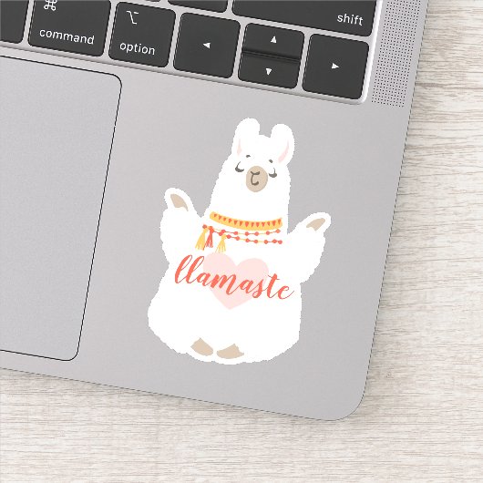 Sticker Position de yoga Llamaste d'encouragement (Détail)