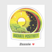 Sticker Positivité du rayonnement (Feuille)