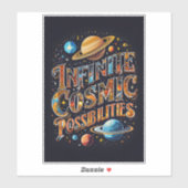 Sticker Possibilités Cosmiques Infinies – Explosion de Cou (Feuille)