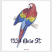 Sticker postbus parrot (Vel)