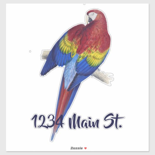 Sticker postbus parrot (Vel)