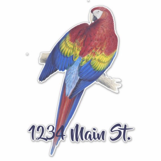 Sticker postbus parrot (Voorkant)