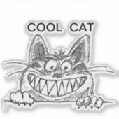 Sticker Poster de chat cool (Devant)