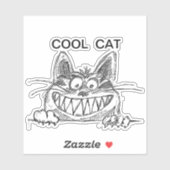 Sticker Poster de chat cool (Feuille)