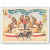 Sticker Poster De Cirque De Julius Vit Avec Ses Lions (Devant)