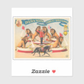 Sticker Poster De Cirque De Julius Vit Avec Ses Lions (Feuille)