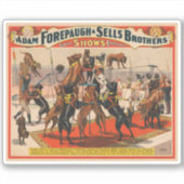 Sticker Poster De Cirque Des Grands Danois Avec Entraîneur (Devant)