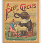 Sticker Poster de cirque vintage : Circus Elephant (Devant)