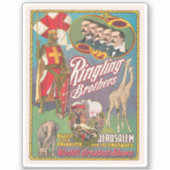 Sticker Poster de cirque vintage Ringling Brothers (Devant)
