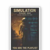 Sticker Poster de la première phase de simulation - Glitch (Recto)