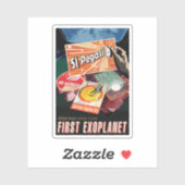 Sticker Poster de l'espace rétro - Exoplanet Discovery 51 (Feuille)