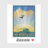 Sticker Poster De L'Espace Rétro-La Gravité D'Une Super Te (Feuille)