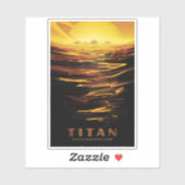 Sticker Poster de l'espace rétro - La plus grande lune de (Feuille)