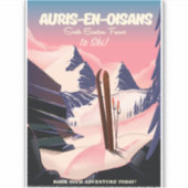 Sticker poster de ski AURIS-EN-OISANS France (Devant)
