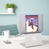 Sticker poster de ski shiga kogen japon (Ordinateur portable sur le bureau)