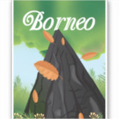 Sticker Poster de voyage Borneo Rainforest (Devant)