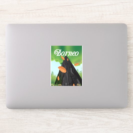 Sticker Poster de voyage Borneo Rainforest (Ordinateur)