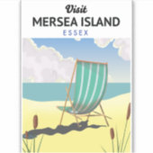 Sticker Poster de voyage de l'île de Mersia Essex (Devant)