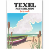 Sticker poster de voyage Texel Pays-Bas (Devant)