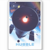 Sticker Poster du télescope spatial Hubble. (Devant)