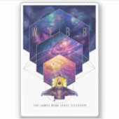 Sticker Poster du télescope spatial James Webb. (Devant)