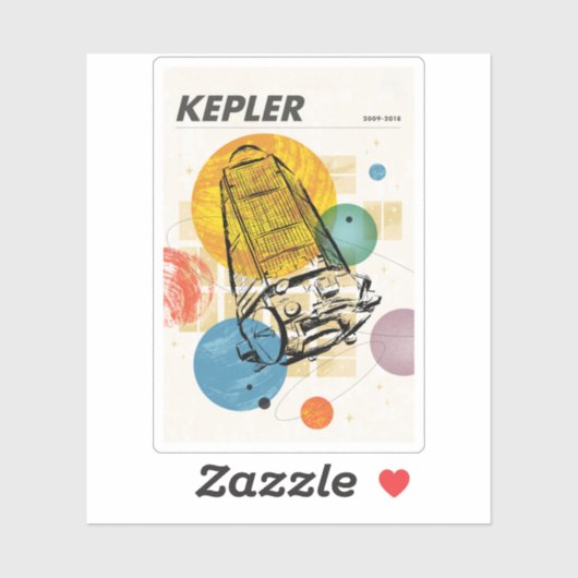 Sticker Poster du télescope spatial Kepler. (Feuille)